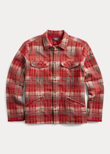 Ralph Lauren Jacquard Workshirt Červené Šedé | ngAaDOs0