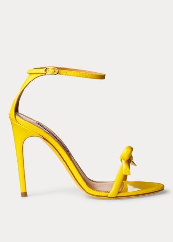 Ralph Lauren Jennefer Bow Lakovaná Sandal Žluté | APEpXb0X