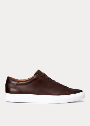 Ralph Lauren Jermain Læder Sneakers Hnědé | 2tsraoGg