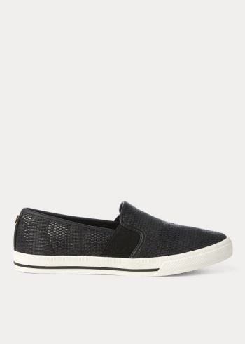 Ralph Lauren Jinny Woven Slip-On Sneakers Černé | 2APwOz65
