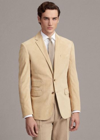 Ralph Lauren Kent Semišové Sportovní Coat Světle Hnědé | 5yASYYV1