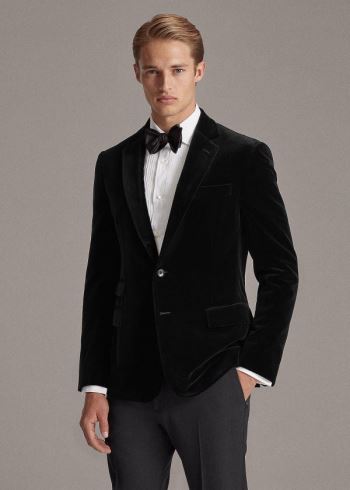 Ralph Lauren Kent Velvet Dinner Jacket Černé | qol8k5if