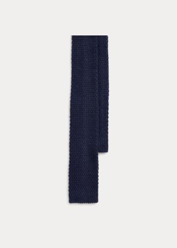 Ralph Lauren Knit Cashmere Tie Tmavě Blankyt | bhaPq1ny