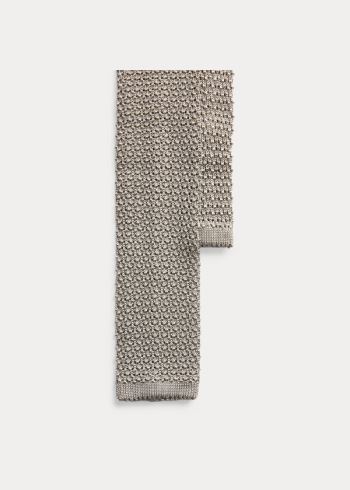 Ralph Lauren Knit Silk Tie Stříbrné | 1yic4Opi