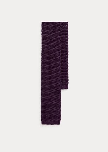Ralph Lauren Knit Silk Tie Tmavě Fialové | uz887TgK