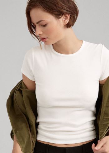 Ralph Lauren Krátké-Sleeve Crewneck T-Shirt Bílé | wndHXuBO