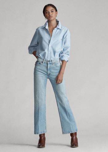 Ralph Lauren Laight Cropped Flare Světle Indigo | KPUbQToP