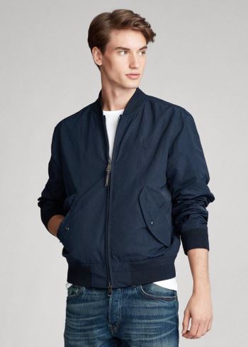 Ralph Lauren Lehké Bomber Jacket Tmavě Blankyt | h0vUjNfj