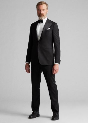 Ralph Lauren Lehké Wool Tuxedo Jacket Černé | VHp7hcoI