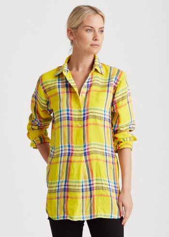 Ralph Lauren Linen Shirt Žluté Viacfarebný | fmH0c5kQ