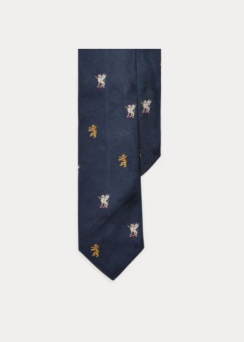 Ralph Lauren Lion Silk Tie Tmavě Blankyt | SaiScM1S