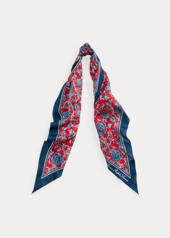 Ralph Lauren Lisa Silk Scarf Červené | N5wbE4tn