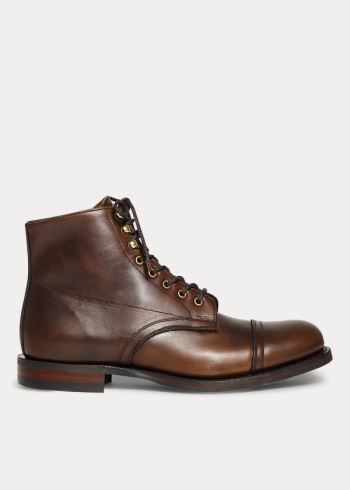 Ralph Lauren Livingstone Læder Boot Hnědé | hfQg8Elm
