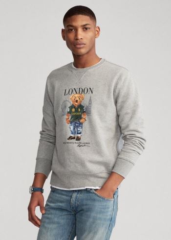 Ralph Lauren London Bear Fleece Sweatshirt Šedé Viacfarebný | S8LVPJuM