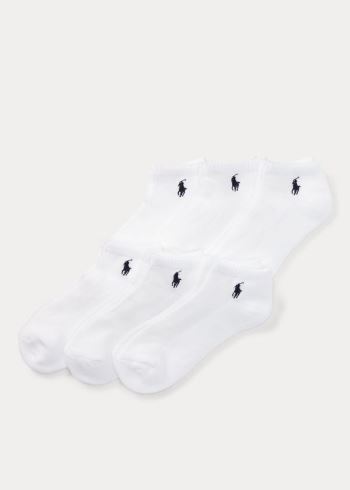 Ralph Lauren Low-Profile Sportovní Sock 6-Pack Bílé | C3SBxtCz