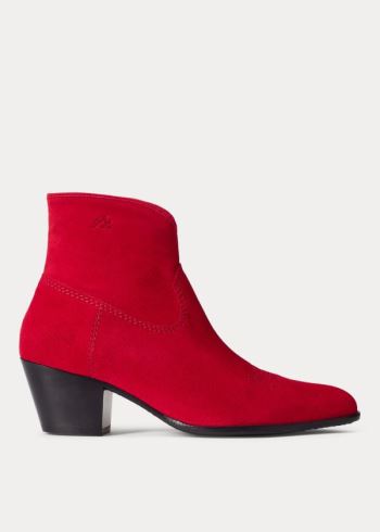 Ralph Lauren Lucille Læder Boot Červené | o2ySVCfY