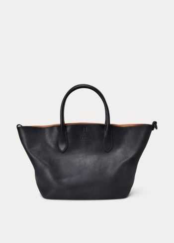 Ralph Lauren Læder Medium Bellport Tote Černé | zaaIpubM