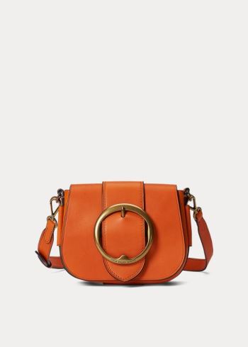 Ralph Lauren Læder Mini Lennox Bag Oranžové | OoDuUQkj