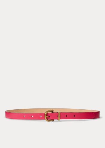 Ralph Lauren Læder Stirrup Belt Růžové | N136fgNb