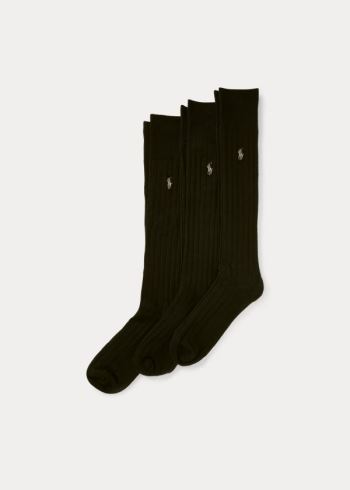 Ralph Lauren Mercerized Slack Sock 3-Pack Černé | Pe5QRRYN
