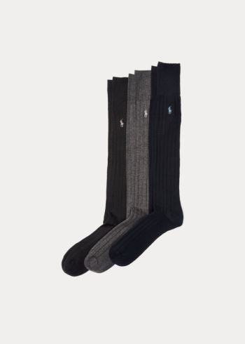 Ralph Lauren Mercerized Slack Sock 3-Pack Tmavě Blankyt | YCWsa5fJ