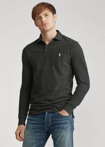 Ralph Lauren Mesh Long-Sleeve Polo Shirt – All Fits Tmavě Šedé | 0SW6m5RQ