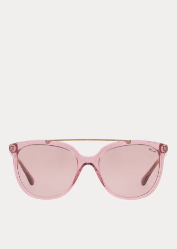 Ralph Lauren Metal-Frame Square Sunglasses Tmavě Růžové | 7GFaUEZl