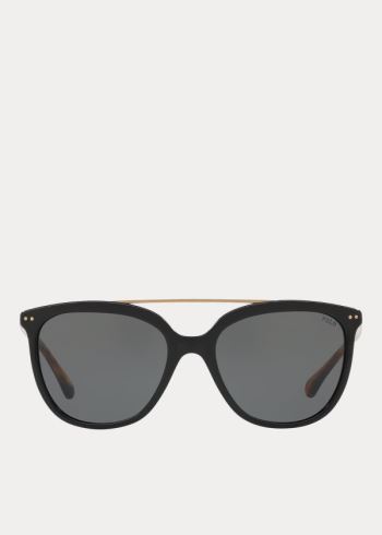 Ralph Lauren Metal-Frame Square Sunglasses Černé | MvMmzkpt