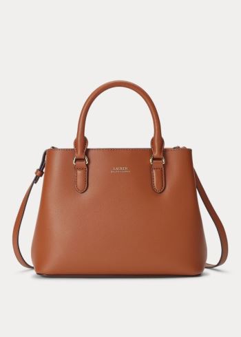 Ralph Lauren Mini Læder Marcy Satchel Hnědé | Cj5HQPkk