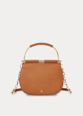 Ralph Lauren Mini Læder Round Satchel Hnědé | jW59GQxx