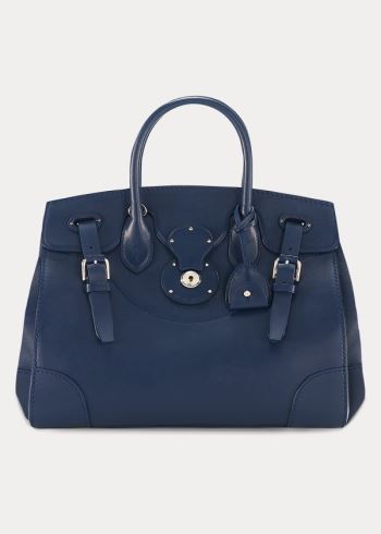 Ralph Lauren Nappa Læder Soft Ricky 33 Tmavě Blankyt | SYB05tU8