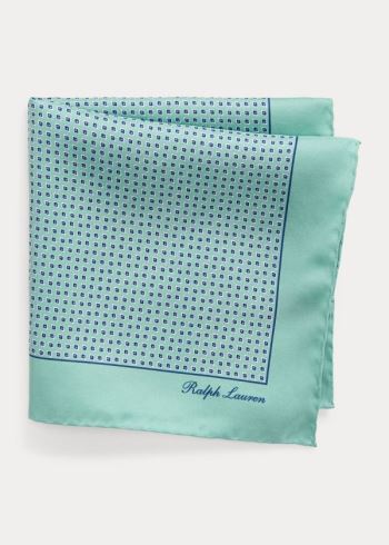 Ralph Lauren Neat Silk Pocket Square Mátově Zelená | dzfJNTWA