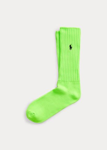 Ralph Lauren Neon Slouchy Crew Socks Světle Zelene | 2mon7Hvd