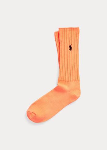Ralph Lauren Neon Slouchy Crew Socks Světle Oranžové | DZHHatzj