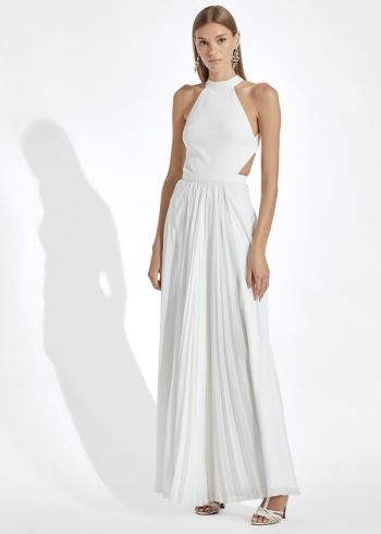 Ralph Lauren Novella Evening Šaty Béžový | wOWueoqg