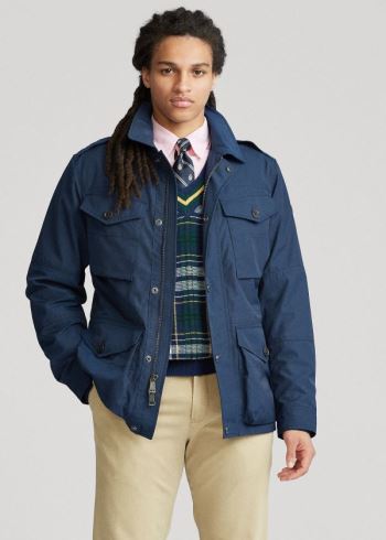 Ralph Lauren Oxford Field Jacket Tmavě Blankyt | PHPpOTMA