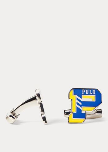 Ralph Lauren P Enamel Cuff Links Blankyt Žluté | BIMdQypm