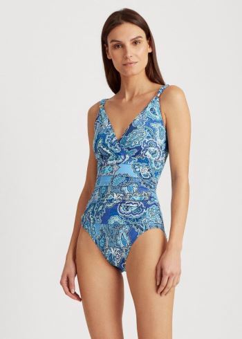 Ralph Lauren Paisley Surplice One-Piece Blankyt Viacfarebný | sFUwScuL