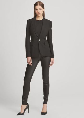 Ralph Lauren Parker Stretch Wool Jacket Černé | iU005epY
