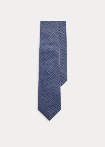 Ralph Lauren Patterned Silk Tie Tmavě Blankyt Blankyt | LTUc2o7W