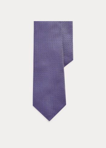 Ralph Lauren Patterned Silk Tie Tmavě Blankyt Fialové | O0XcKBIb