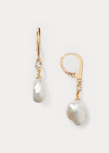 Ralph Lauren Pearl Drop Earrings Zlaté | ph1qFWAk