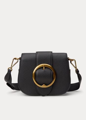 Ralph Lauren Pebbled Læder Lennox Bag Černé | xHtzloEI