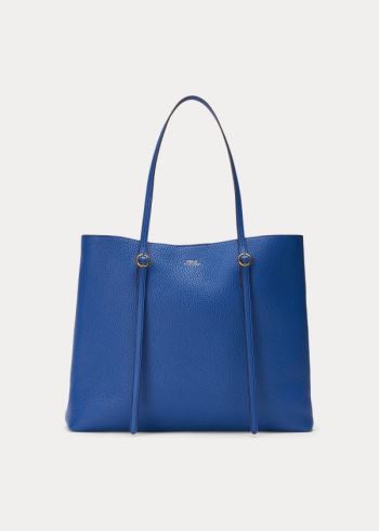 Ralph Lauren Pebbled Læder Lennox Tote Královská Modrá Blankyt | oUULQ7aH