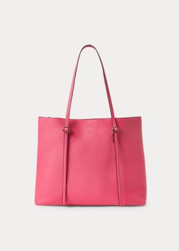 Ralph Lauren Pebbled Læder Lennox Tote Růžové | uxbwRNEb