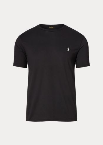 Ralph Lauren Performance Jersey T-Shirt Černé | E5BKyzu9