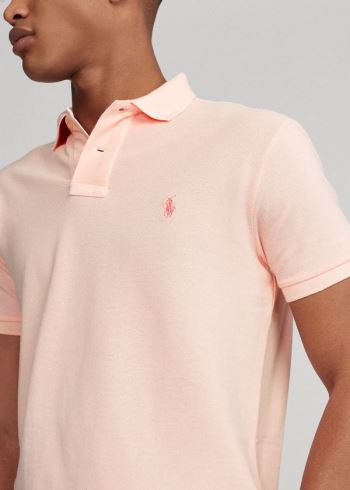 Ralph Lauren Pink Pony Custom Slim Fit Polo Růžové | hlD4BMby