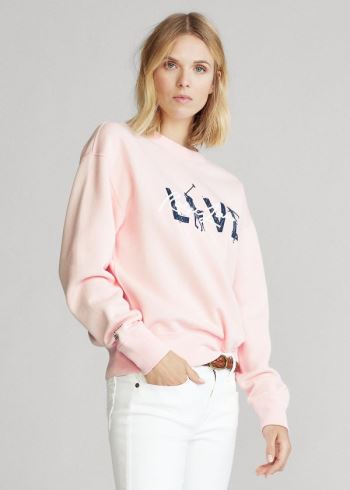 Ralph Lauren Pink Pony Fleece Sweatshirt Růžové | IvvxlJhJ