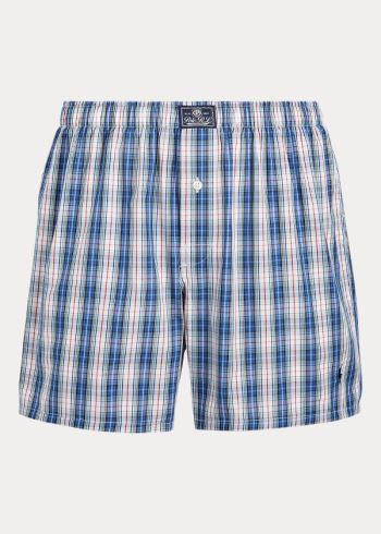 Ralph Lauren Plaid Bavlněné Boxerské Tmavě Blankyt Viacfarebný | 35A7iViR