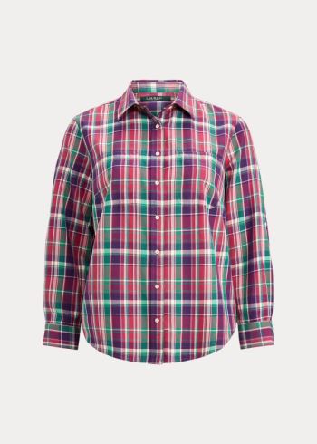 Ralph Lauren Plaid Bavlněné Twill Shirt Růžové Viacfarebný | iGIBDdbF